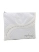 White Faux Leather Tallit and Tefillin Bag Set with Priestly Blessing